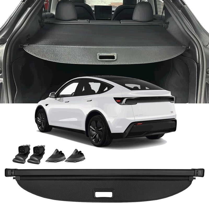 AQAE Cargo Cover Compatible with 2025 2026 Tesla Model Y Juniper Trunk Cover Retractable Rear Trunk Security Cover Model Y Accessories Shielding Shade Privacy Screen Tesla Model Y Juniper Cargo Cover - Image 1